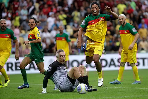 Ronaldinho during an exhibition match